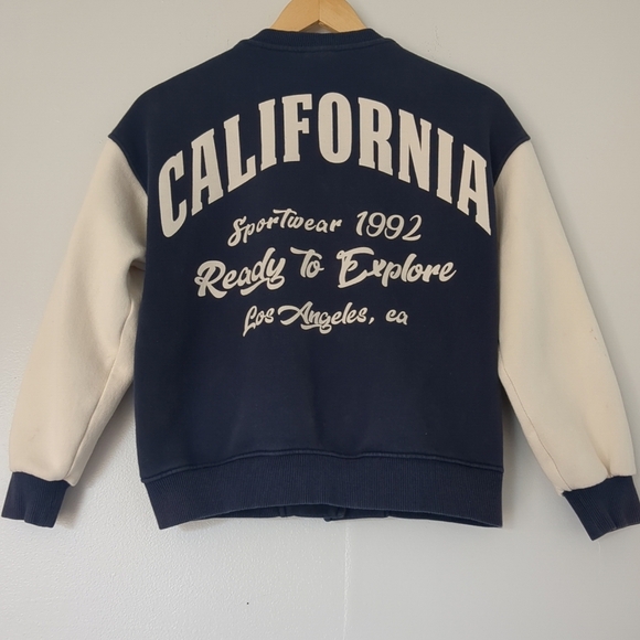 Zara Varsity Bomber Coat Unisex Youth 11-12 California - Picture 2 of 10